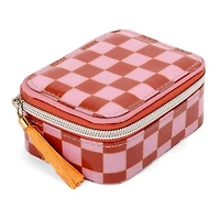 Checkered Travel Jewelry Box