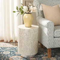Kalina Capiz Round Accent Table