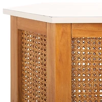 and Natural Rattan Sophie Accent Table