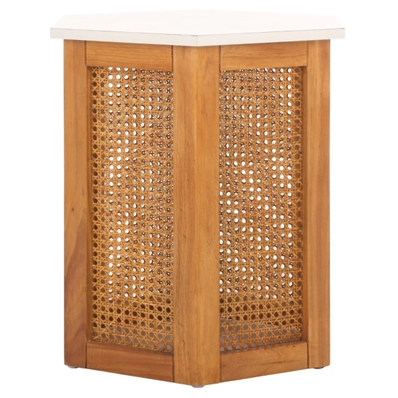 and Natural Rattan Sophie Accent Table