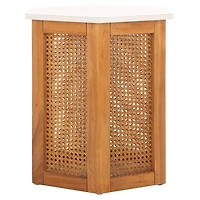 and Natural Rattan Sophie Accent Table