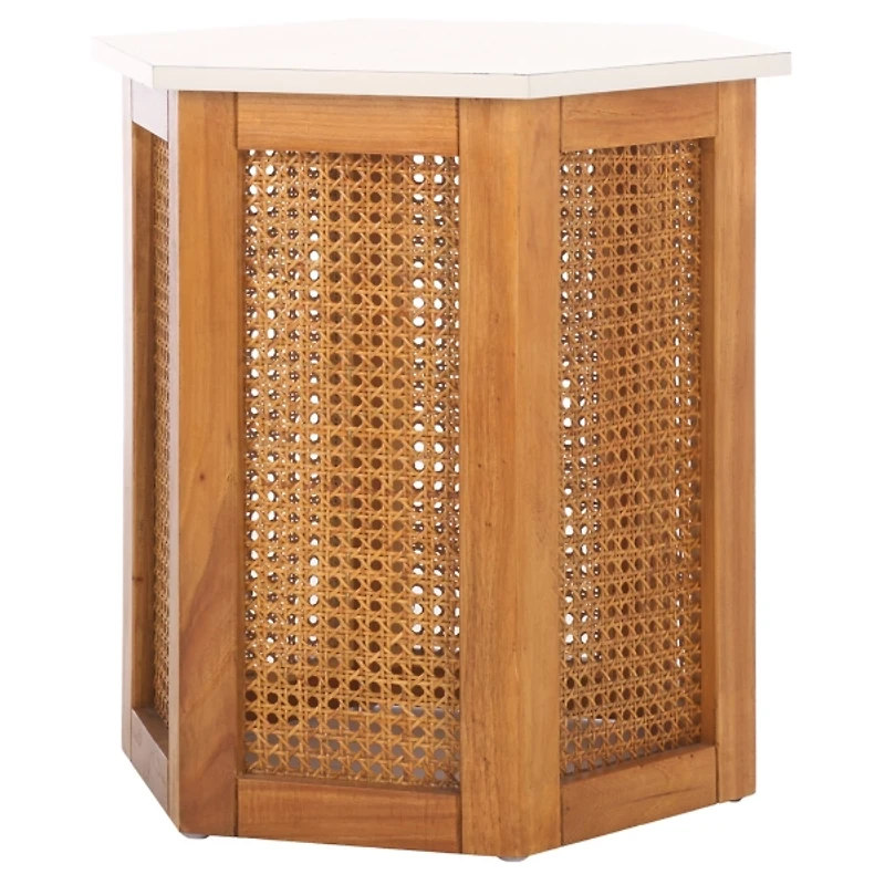 and Natural Rattan Sophie Accent Table
