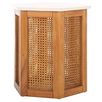 and Natural Rattan Sophie Accent Table