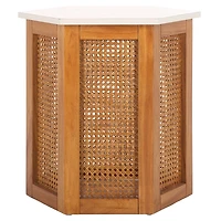 and Natural Rattan Sophie Accent Table