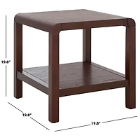 Brown Wood 1-Shelf Tillie Accent Table