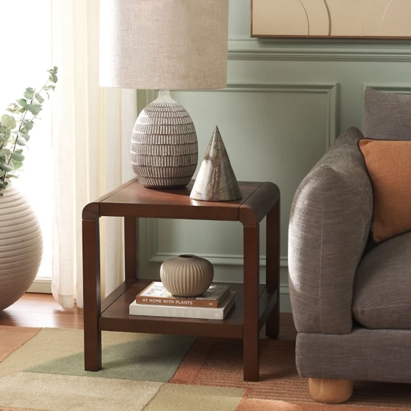 Brown Wood 1-Shelf Tillie Accent Table