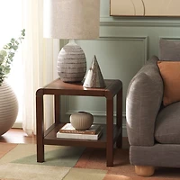 Brown Wood 1-Shelf Tillie Accent Table