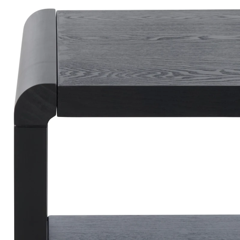 Black Wood 1-Shelf Tillie Accent Table