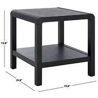 Black Wood 1-Shelf Tillie Accent Table