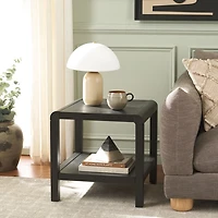 Black Wood 1-Shelf Tillie Accent Table