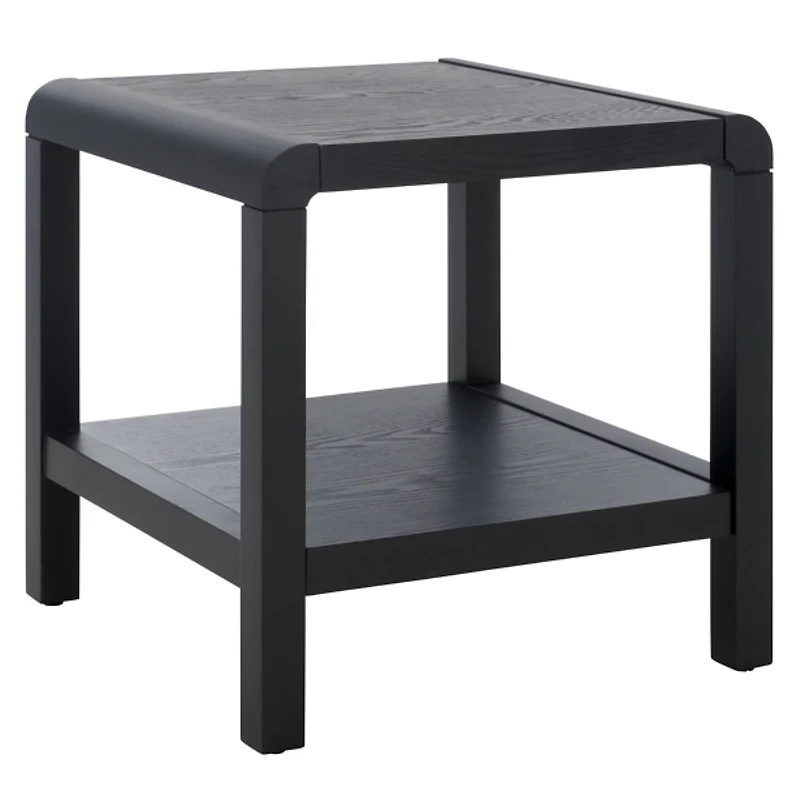 Black Wood 1-Shelf Tillie Accent Table