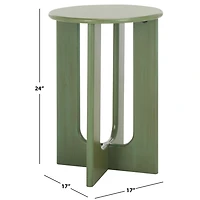 Green Wood Isabelle Modern Accent Table