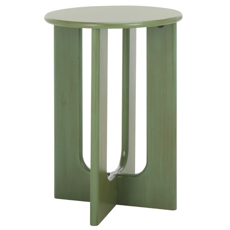 Green Wood Isabelle Modern Accent Table