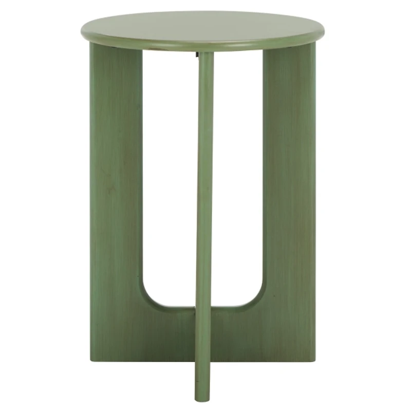 Green Wood Isabelle Modern Accent Table