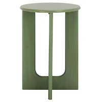 Green Wood Isabelle Modern Accent Table