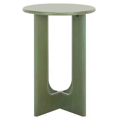 Green Wood Isabelle Modern Accent Table