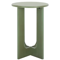 Green Wood Isabelle Modern Accent Table