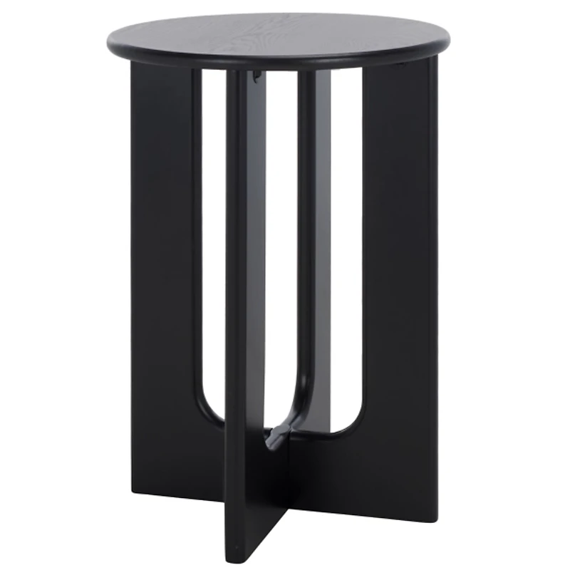 Black Wood Isabelle Modern Accent Table