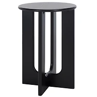 Black Wood Isabelle Modern Accent Table