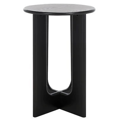 Black Wood Isabelle Modern Accent Table