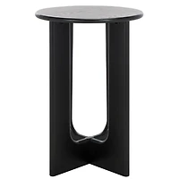 Black Wood Isabelle Modern Accent Table