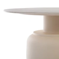Beige Ceramic Bella Modern Accent Table