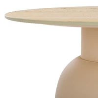 Beige Ceramic Bella Modern Accent Table, 16 in.