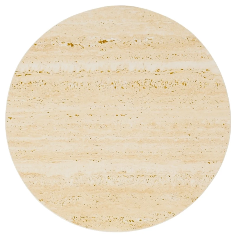 Beige Ceramic Bella Modern Accent Table, 16 in.