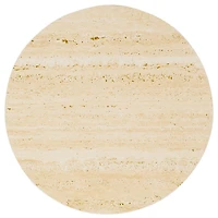 Beige Ceramic Bella Modern Accent Table, 16 in.