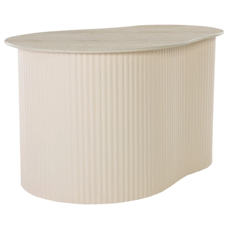 Beige Ceramic Sally Accent Table