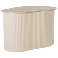 Beige Ceramic Sally Accent Table