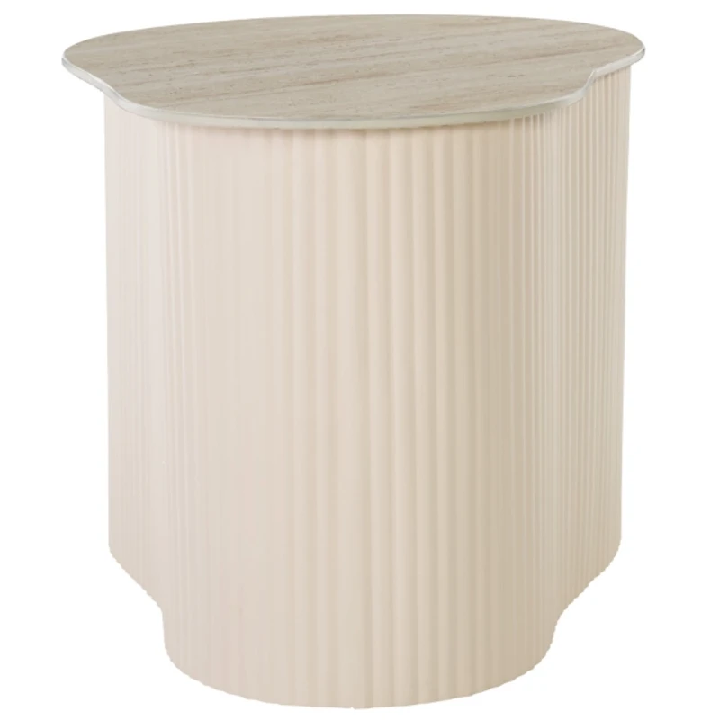 Beige Ceramic Sally Accent Table