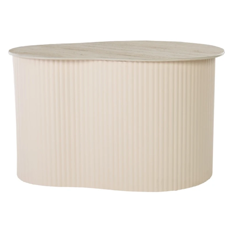 Beige Ceramic Sally Accent Table
