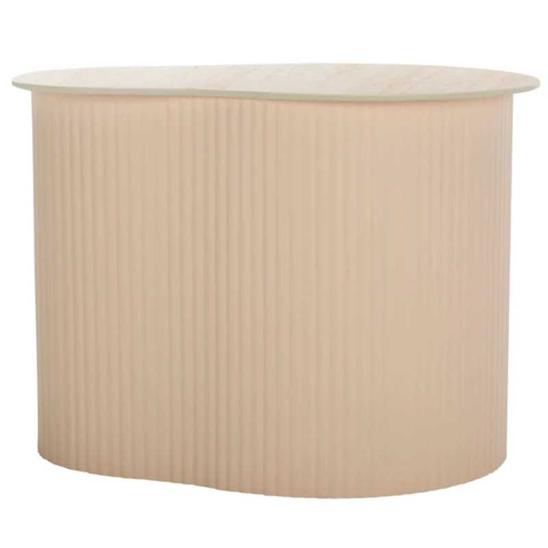 Medium Beige Ceramic Sally Accent Table