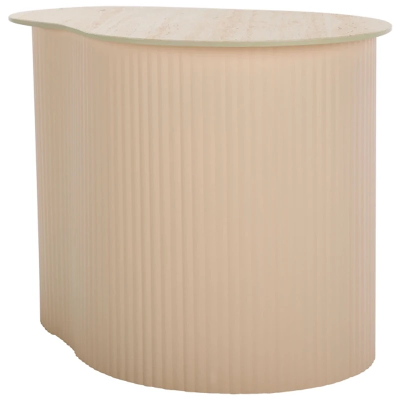 Medium Beige Ceramic Sally Accent Table