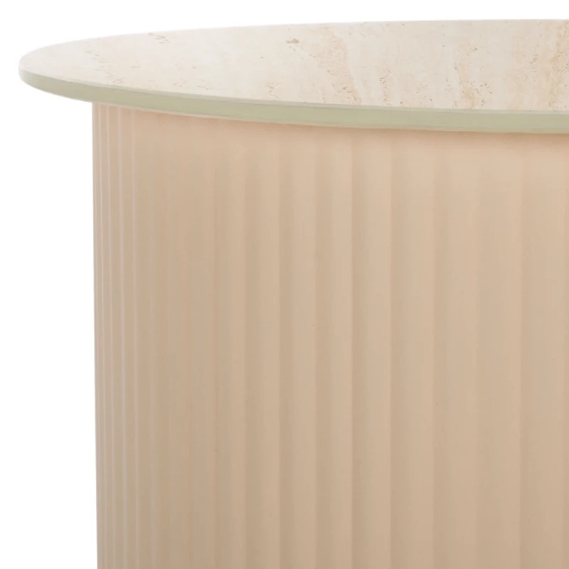 Medium Beige Ceramic Sally Accent Table