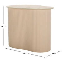 Medium Beige Ceramic Sally Accent Table