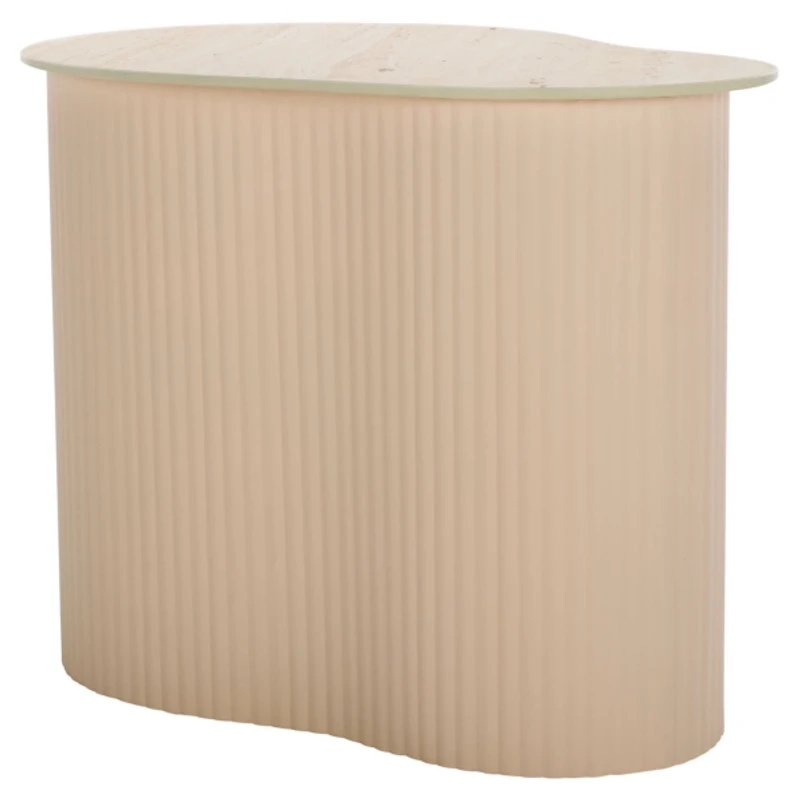 Medium Beige Ceramic Sally Accent Table