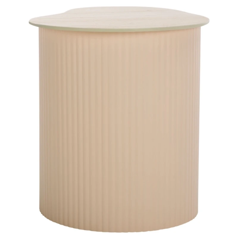 Medium Beige Ceramic Sally Accent Table