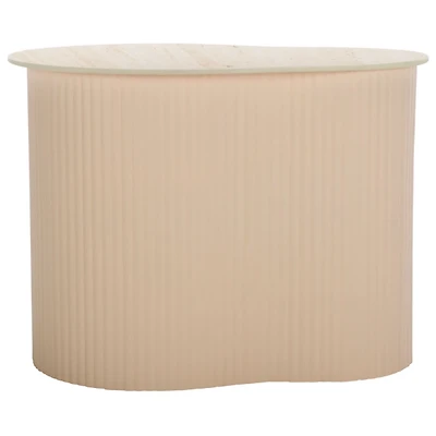 Medium Beige Ceramic Sally Accent Table