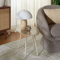 Beige Stone Dixie Accent Table, 16 in.