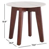 Marble Walnut Cheyenne Accent Table