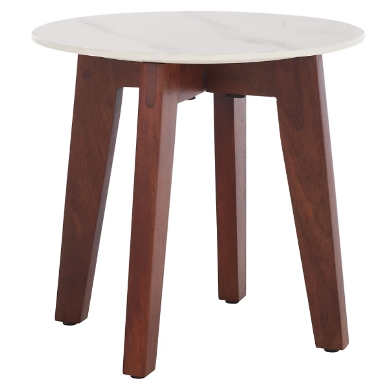 Marble Walnut Cheyenne Accent Table