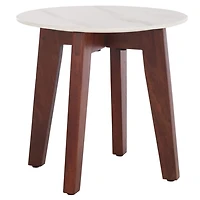 Marble Walnut Cheyenne Accent Table