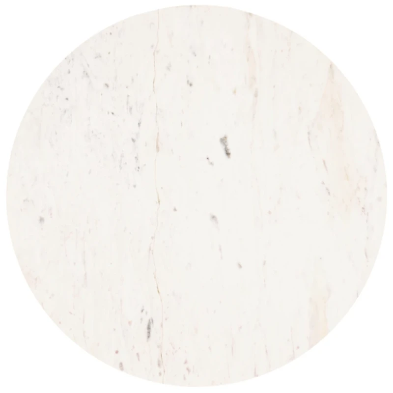 White Marble Iron Maisie Accent Table