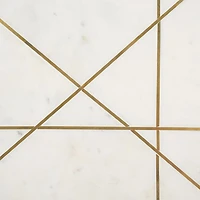 Copper Metal Marble Alberta Accent Table