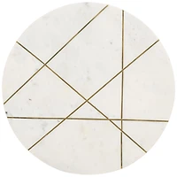 Copper Metal Marble Alberta Accent Table