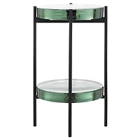 Clear Glass Round Katharine Accent Table