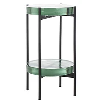 Clear Glass Round Katharine Accent Table