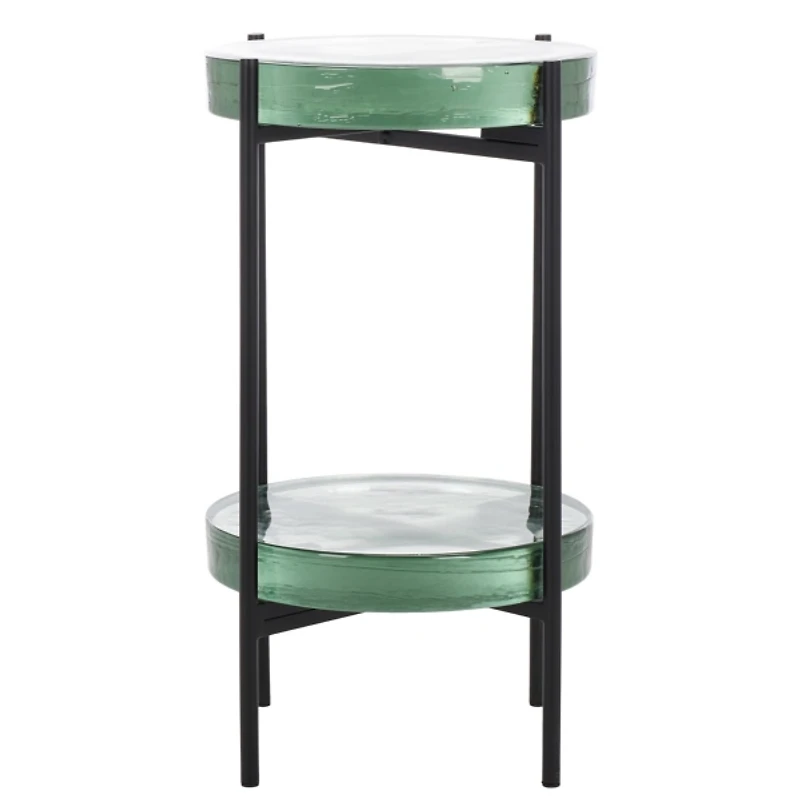Clear Glass Round Katharine Accent Table